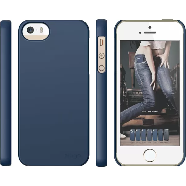 iPhone SE case elago Slim Fit 2Soft Feel Jean Indigo  LightMinimalisticTrue Fit  for iPhone SE55SiPhone SE case elago Slim Fit 2Soft Feel Jean Indigo  LightMinimalisticTrue Fit  for iPhone SE55S