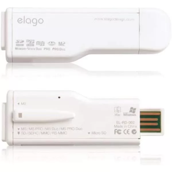 ELAGO Multi 12in1 USB Card Reader ELRD002 WhiteELAGO Multi 12in1 USB Card Reader ELRD002 White