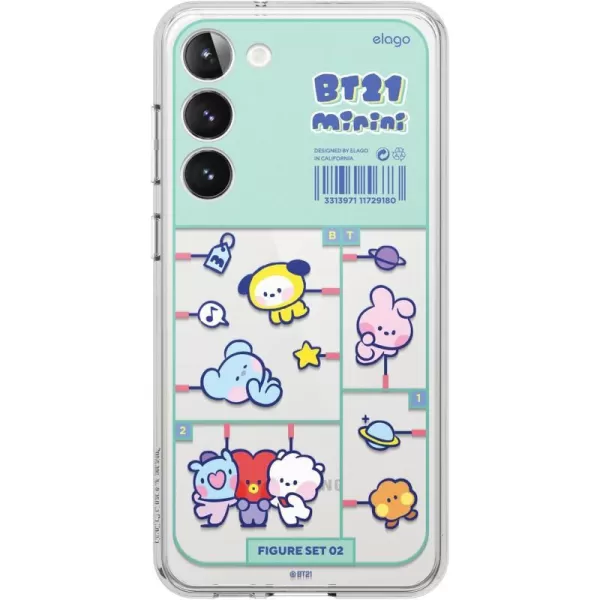 elago  BT21 minini Compatible with Samsung Galaxy S23 Plus Case Precise Camera Cutouts Drop Protection Shockproof Protective Cover Full Cover Design 66 inch Mint Official MerchandiseMint