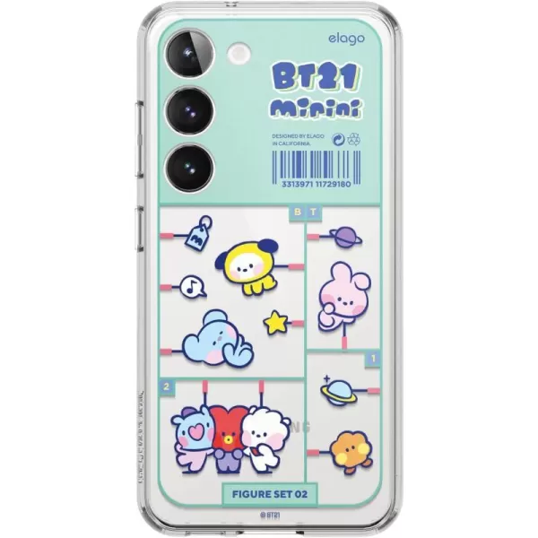 elago  BT21 minini Compatible with Samsung Galaxy S23 Silicone Case Precise Camera Cutouts Drop Protection Shockproof Protective Cover Full Cover Design 61 inch Mint Official MerchandiseMint Toys