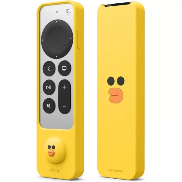 elago  LINE Friends Slim Case Compatible with 2022 Apple TV 4K HD Siri Remote 3rd Generation and Compatible with 2021 Apple TV 4K HD Siri Remote 2nd Generation Slim Light Shock Absorption SallySALLY