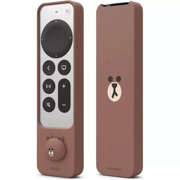 elago  LINE Friends Slim Case Compatible with 2022 Apple TV 4K HD Siri Remote 3rd Generation and Compatible with 2021 Apple TV 4K HD Siri Remote 2nd Generation Slim Light Shock Absorption SallyBROWN