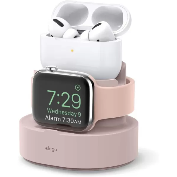 elago 2 in 1 Charging Station for Apple Products Designed for AirPods 3rd Generation AirPods Pro 1st amp 2nd Generation iPhone Apple Watch Original Cables RequiredNOT Included Lavender GreySand Pink