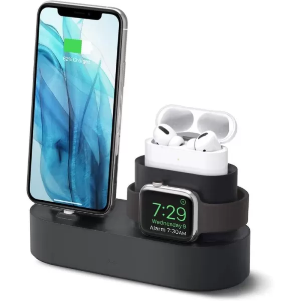 elago 3 in 1 Charging Station for Apple Products Designed for AirPods 3rd Generation AirPods Pro 1st amp 2nd Generation iPhone Apple Watch Original Cables RequiredNOT Included Classic WhiteBlack