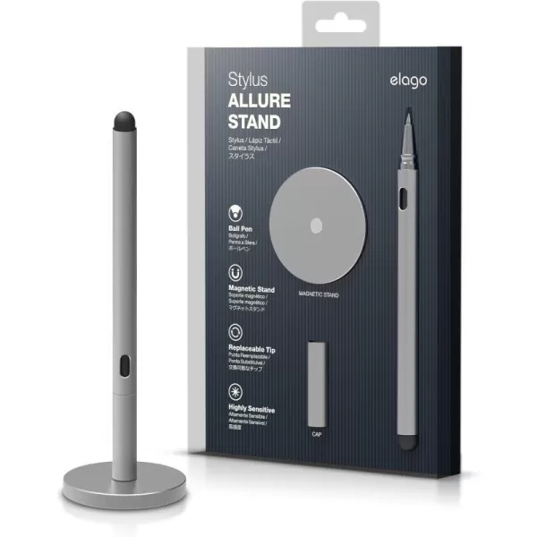 elago Allure Stand Stylus for All iPhones iPadAirMini and Galaxy World First Replaceable Tip Allure Stand Styluselago Allure Stand Stylus for All iPhones iPadAirMini and Galaxy World First Replaceable Tip Allure Stand Stylus