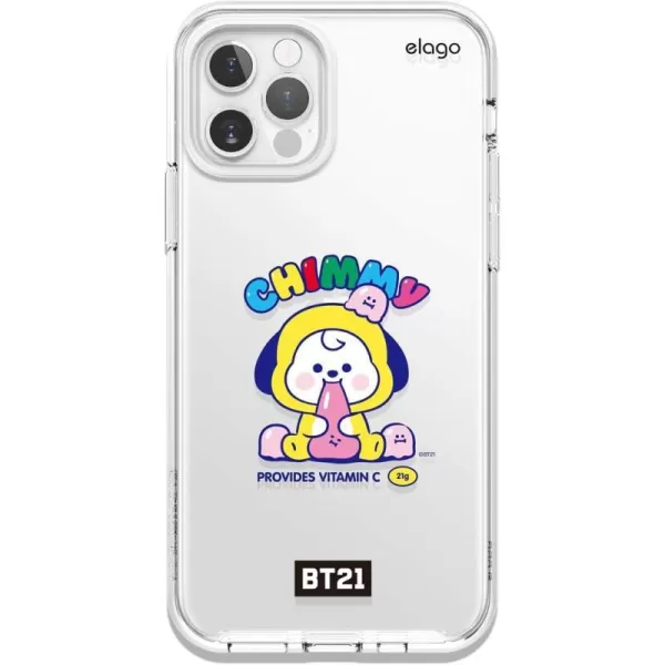 elago BT21 Hybrid Case Compatible with iPhone 12 Pro Max 67 Inch Durable Full Body Protection Raised Lip Screen amp Camera ProtectionOfficial Merchandise TATACHIMMY