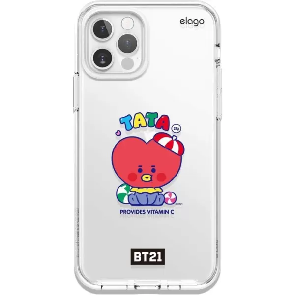 elago BT21 Hybrid Case Compatible with iPhone 12 Pro Max 67 Inch Durable Full Body Protection Raised Lip Screen amp Camera ProtectionOfficial Merchandise TATATATA