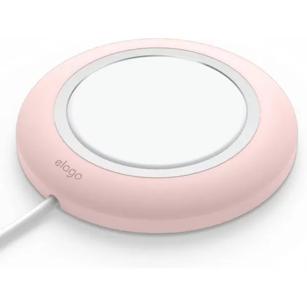 elago Charging Pad Compatible with MagSafe Charger Compatible with iPhone 15 14 13 12 Models AirPods Pro amp AirPods 3  Magnetic Charger Holder AntiSlip White Magsafe Charger Not IncludedLovely Pink