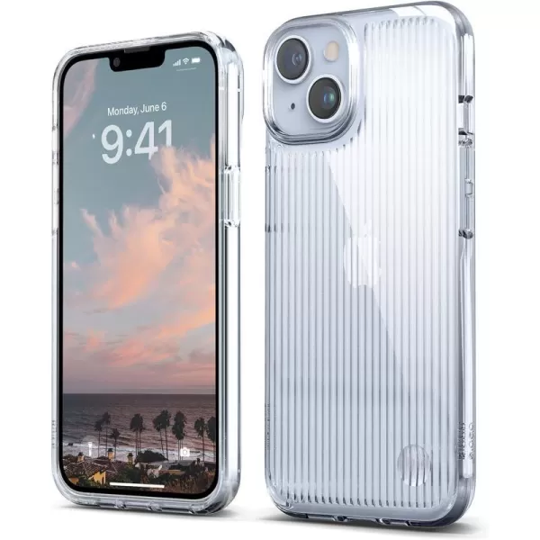 elago Clear Case Compatible with iPhone 14 Case Clear  61 Inch  TPU Hybrid Technology AntiYellowing Pattern Glass Glowing Effect Shockproof Bumper Cover Full Body Protection  Made in KoreaClear