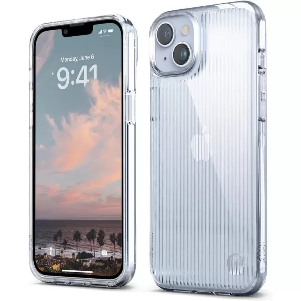 elago Clear Case Compatible with iPhone 14 Plus Case Clear  67 Inch  TPU Hybrid Technology AntiYellowing Pattern Glass Effect Shockproof Bumper Cover Full Body Protection TransparentClear