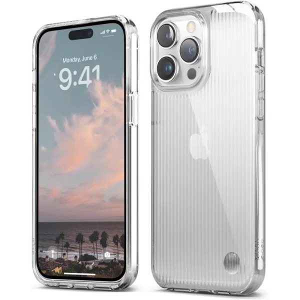 elago Clear Case Compatible with iPhone 14 Pro Max Case Clear  67 Inch  TPU Hybrid Technology AntiYellowing Pattern Glass Effect Shockproof Bumper Cover Full Body Protection  Made in KoreaClear