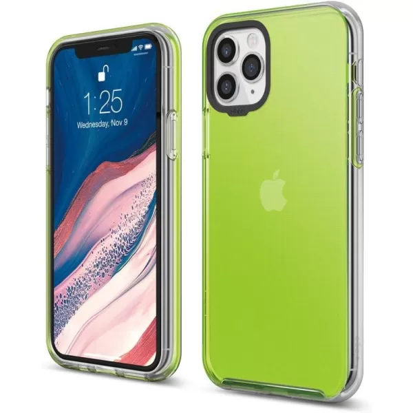 elago Clear Hybrid Case Compatible with iPhone 11 Pro Aqua BlueNeon Yellow