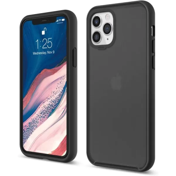 elago Clear Hybrid Case Compatible with iPhone 11 Pro Aqua BlueSF Dark Grey