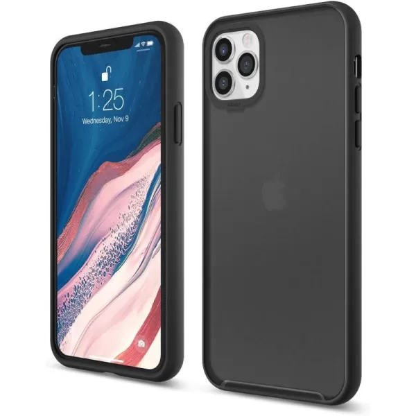 elago Clear Hybrid Case Compatible with iPhone 11 Pro Max Lovely PinkSF Dark Grey