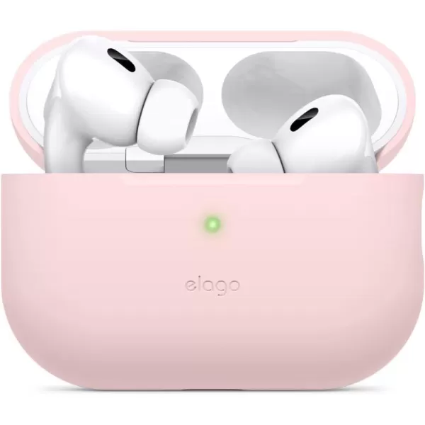 elago Compatible with AirPods Pro 2nd Generation Case 2022 Protective Silicone Case Compatible with Apple AirPods Pro 2 Front LED Visible Supports Wireless Charging MintLovely Pink