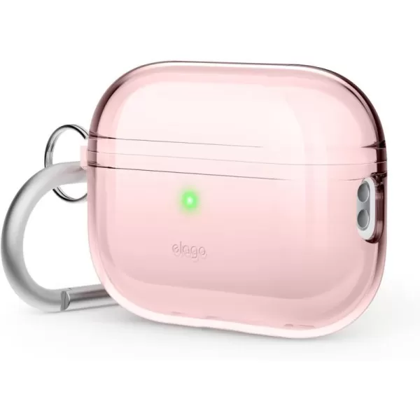 elago Compatible with AirPods Pro 2nd Generation Case Clear  Compatible with AirPods Pro 2 Case Protective Case with Keychain Transparent Wireless Charging Reduced Yellowing TransparentLovely Pink