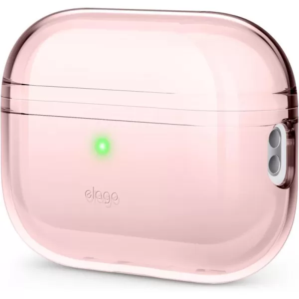 elago Compatible with AirPods Pro 2nd Generation Case Clear Cover  Compatible with AirPods Pro 2 Case Protective Case Cover Shockproof Wireless Charging Reduced Yellowing TransparentLovely Pink