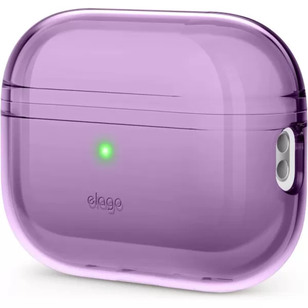 elago Compatible with AirPods Pro 2nd Generation Case Clear Cover  Compatible with AirPods Pro 2 Case Protective Case Cover Shockproof Wireless Charging Reduced Yellowing TransparentDeep Purple