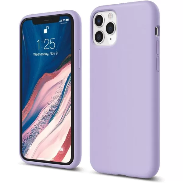 elago Compatible with iPhone 11 Case Liquid Silicone Case Full Body Protective Cover AntiScratch Soft Microfiber 61 inch RediPhone 11 Pro Lavender