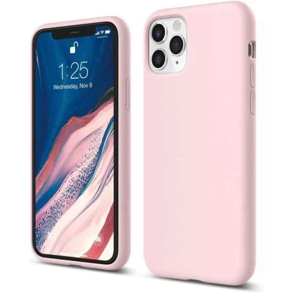 elago Compatible with iPhone 11 Case Liquid Silicone Case Full Body Protective Cover AntiScratch Soft Microfiber 61 inch RediPhone 11 Pro Lovely Pink