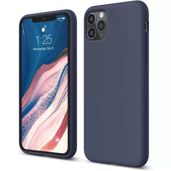 elago Compatible with iPhone 11 Case Liquid Silicone Case Full Body Protective Cover AntiScratch Soft Microfiber 61 inch RediPhone 11 Pro Max Jean Indigo