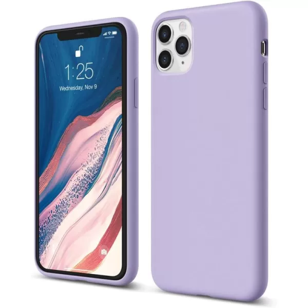 elago Compatible with iPhone 11 Case Liquid Silicone Case Full Body Protective Cover AntiScratch Soft Microfiber 61 inch RediPhone 11 Pro Max Lavender