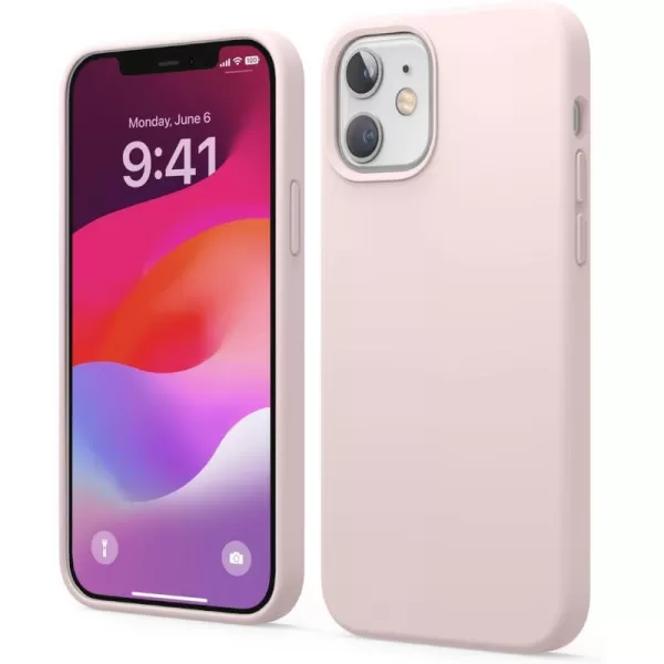 elago Compatible with iPhone 12 Mini Case Liquid Silicone Case Full Body Protective Cover Shockproof Slim Phone Case AntiScratch Soft Microfiber Lining 54 inch OrangeiPhone 12  iPhone 12 Pro Lovely Pink