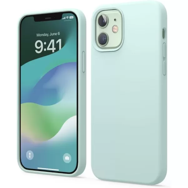 elago Compatible with iPhone 12 Mini Case Liquid Silicone Case Full Body Protective Cover Shockproof Slim Phone Case AntiScratch Soft Microfiber Lining 54 inch OrangeiPhone 12  iPhone 12 Pro Green