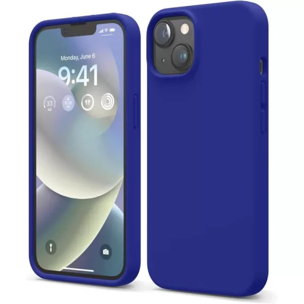 elago Compatible with iPhone 14 Pro Max Case Liquid Silicone Case Full Body Protective Cover Shockproof Slim Phone Case AntiScratch Soft Microfiber Lining 67 inch StoneiPhone 14 Cobalt Blue