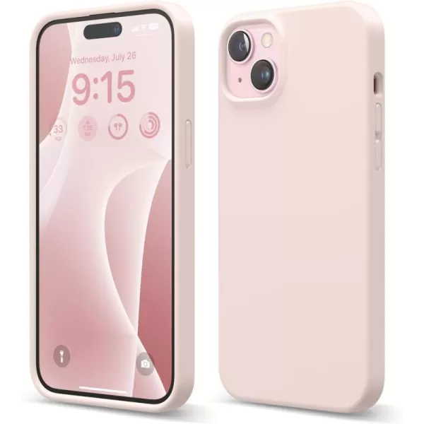 elago Compatible with iPhone 15 Plus Case Liquid Silicone Case Full Body Protective Cover Shockproof Slim Phone Case AntiScratch Soft Microfiber Lining 67 inch Lovely PinkLovely Pink