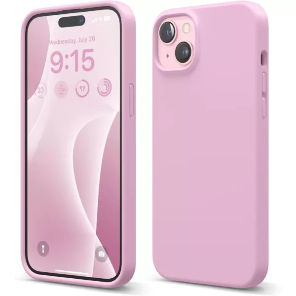 elago Compatible with iPhone 15 Plus Case Liquid Silicone Case Full Body Protective Cover Shockproof Slim Phone Case AntiScratch Soft Microfiber Lining 67 inch Lovely PinkHot Pink