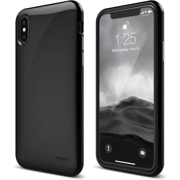 elago Cushion Series for iPhone Xs case iPhone X Case Upgrade Version  AntiSmudge Coat Shock Absorbing TPU Protective Cover for Apple iPhone Xs 2018 iPhone X 2017  Blackelago Cushion Series for iPhone Xs case iPhone X Case Upgrade Version  AntiSmudge Coat Shock Absorbing TPU Protective Cover for Apple iPhone Xs 2018 iPhone X 2017  Black