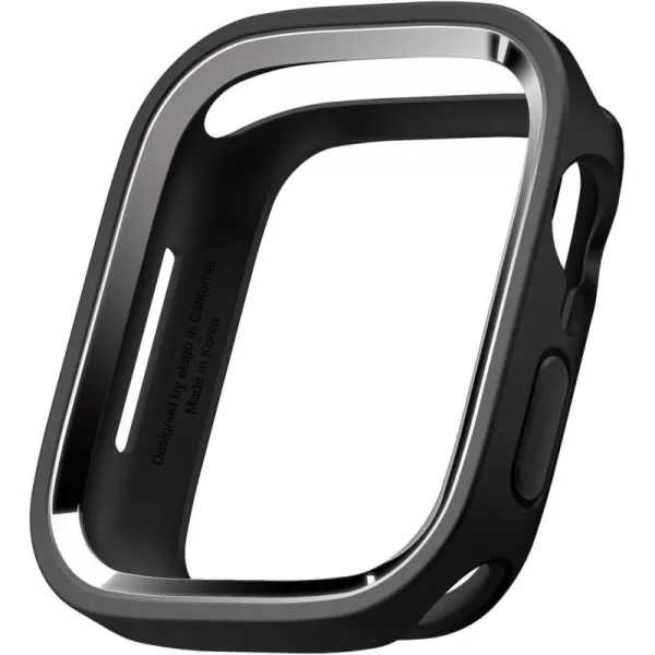 elago Duo Case Compatible with Apple Watch 987654SE Compatible with iWatch 41mm 40mm Full Protection Hard PC  TPU Material Full Access to Screen Two PCs Included Strap not IncludedTPU Black  PC Metalic Dark Grey  Clear 4041mm