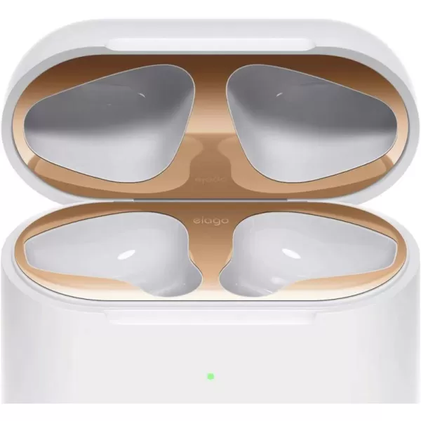 elago Dust Guard Compatible with AirPods 2 Rose Gold 1 Set DustProof Metal Cover Luxurious Finish Must Watch Installation Video  Wireless Charging Case US Patent RegisteredRose Gold