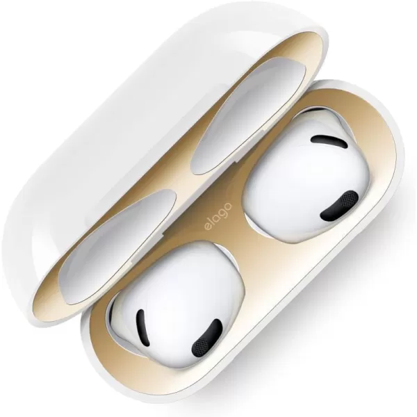 elago Dust Guard Compatible with AirPods 3 Case DustProof Sticker Compatible with AirPods 3rd Generation Case 2021 Protection from Iron amp Metal Shavings Clean Your AirPods 2 Sets Rose GoldGold