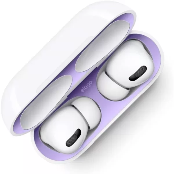 elago Dust Guard Compatible with AirPods Pro AirPods Pro 2nd Generation  DustProof Film Ultra Slim Luxurious Looking Protect from IronMetal Shavings 1 Set Dark GreyUS Patent RegisteredPurple