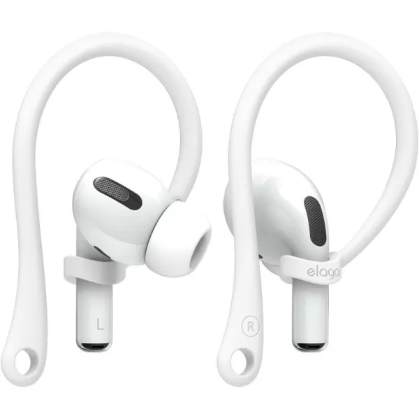 elago Ear Hooks Designed for AirPods Pro 2 AirPods Pro Designed for AirPods 3 amp 2 amp 1 Earbuds Accessories AntiSlip Ergonomic Design Comfortable Fit White US Patent RegisteredWhite