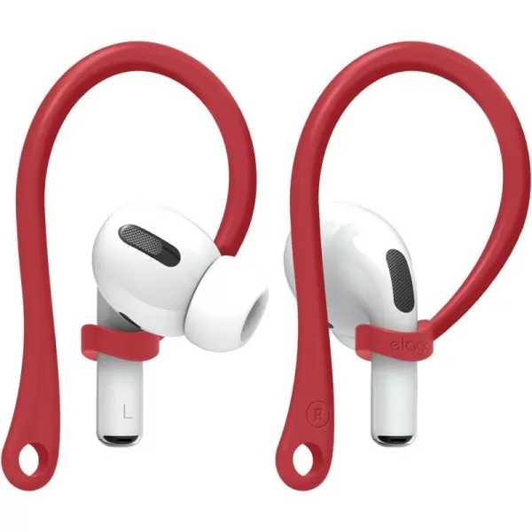 elago Ear Hooks Designed for AirPods Pro 2 AirPods Pro Designed for AirPods 3 amp 2 amp 1 Earbuds Accessories AntiSlip Ergonomic Design Comfortable Fit White US Patent RegisteredRed