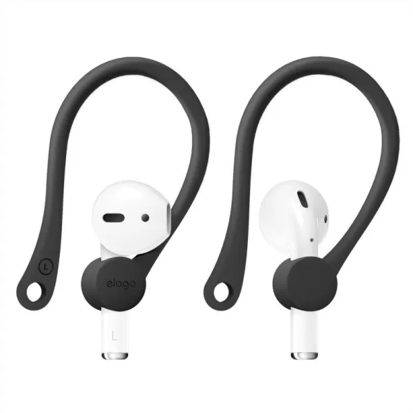 elago Ear Hooks Designed for AirPods Pro AirPods 3 and AirPods 1 2 AntiSlip Earbud Accessories Comfortable Fit Ergonomic Design Durable TPU Construction Perfect for Exercising WhiteBlack