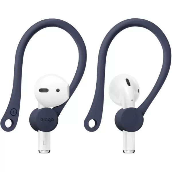 elago Ear Hooks Designed for AirPods Pro AirPods 3 and AirPods 1 2 AntiSlip Earbud Accessories Comfortable Fit Ergonomic Design Durable TPU Construction Perfect for Exercising WhiteJean Indigo