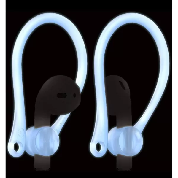 elago Ear Hooks Designed for AirPods Pro AirPods 3 and AirPods 1 2 AntiSlip Earbud Accessories Comfortable Fit Ergonomic Design Durable TPU Construction Perfect for Exercising WhiteNightglow Blue