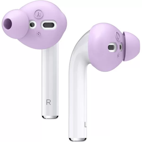 elago Earbuds Cover Designed for Apple AirPods 2 amp 1 or EarPods Silicone Ear Tips Ear Grip Sound Quality Enhancement 4 Pairs 2 Large  2 Small LavenderLavender