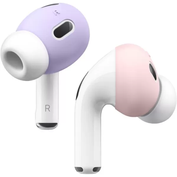 elago Fit in The Case AirPods Pro 2 Ear Tips Cover Designed for Apple AirPods Pro 2 2 Pairs of 2 Colors US Patent Registered Dark Grey amp WhiteMust Watch Installation VideoLovely Pink  Lavender