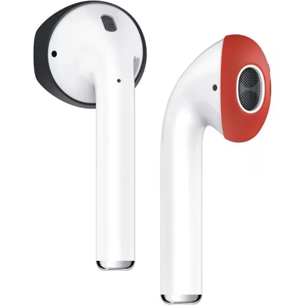 elago Fit in The case Ear Tips Compatible with Apple AirPods 1 amp 2 2 Pairs of 2 Colors  Italian Rose  Coral Blue Black  Red