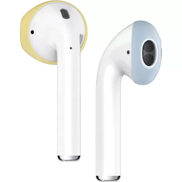 elago Fit in The case Ear Tips Compatible with Apple AirPods 1 amp 2 2 Pairs of 2 Colors  Italian Rose  Coral Blue Yellow  Pastel Blue