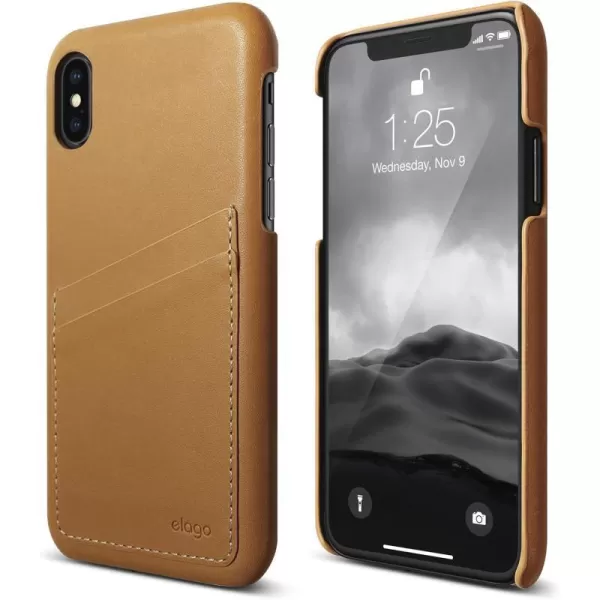 elago Genuine Leather Series for iPhone Xs case iPhone X Case  Authentic Italian Leather Personalized Wallet Protective Cover for Apple iPhone Xs 2018 iPhone X 2017  Brownelago Genuine Leather Series for iPhone Xs case iPhone X Case  Authentic Italian Leather Personalized Wallet Protective Cover for Apple iPhone Xs 2018 iPhone X 2017  Brown