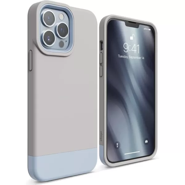 elago Glide Armor Case Designed for iPhone 13 Pro Max Case Drop Protection Shockproof Protective TPU Cover Upgraded Shockproof Mix and Match Parts Enhanced Camera Guard ClearLight BlueiPhone 13 Pro Max StoneLight Blue