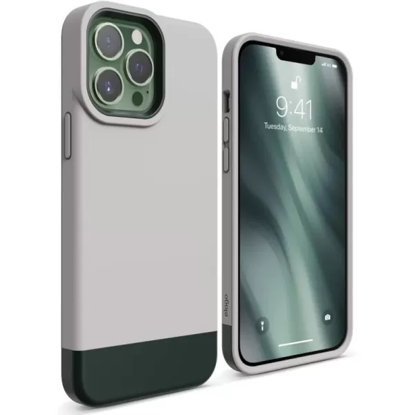 elago Glide Armor Case Designed for iPhone 13 Pro Max Case Drop Protection Shockproof Protective TPU Cover Upgraded Shockproof Mix and Match Parts Enhanced Camera Guard ClearLight BlueiPhone 13 Pro Max StoneDark Green