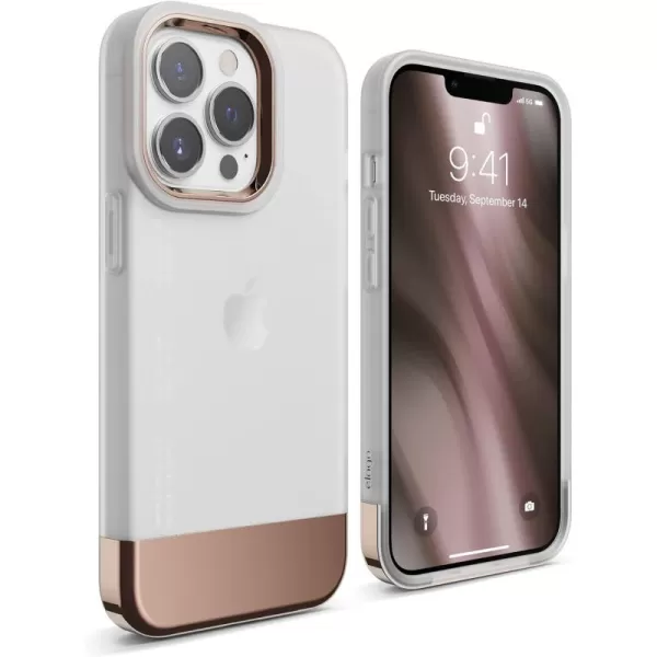 elago Glide Armor Case Designed for iPhone 13 Pro Max Case Drop Protection Shockproof Protective TPU Cover Upgraded Shockproof Mix and Match Parts Enhanced Camera Guard ClearLight BlueiPhone 13 Pro ClearRose Gold