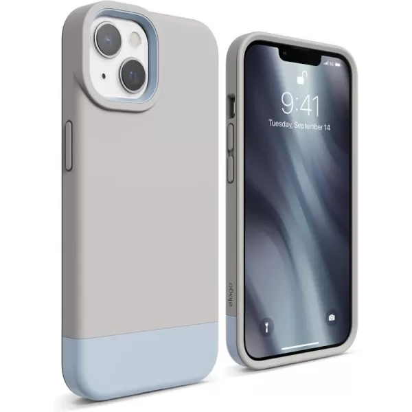 elago Glide Armor Case Designed for iPhone 13 Pro Max Case Drop Protection Shockproof Protective TPU Cover Upgraded Shockproof Mix and Match Parts Enhanced Camera Guard ClearLight BlueiPhone 13 StoneLight Blue